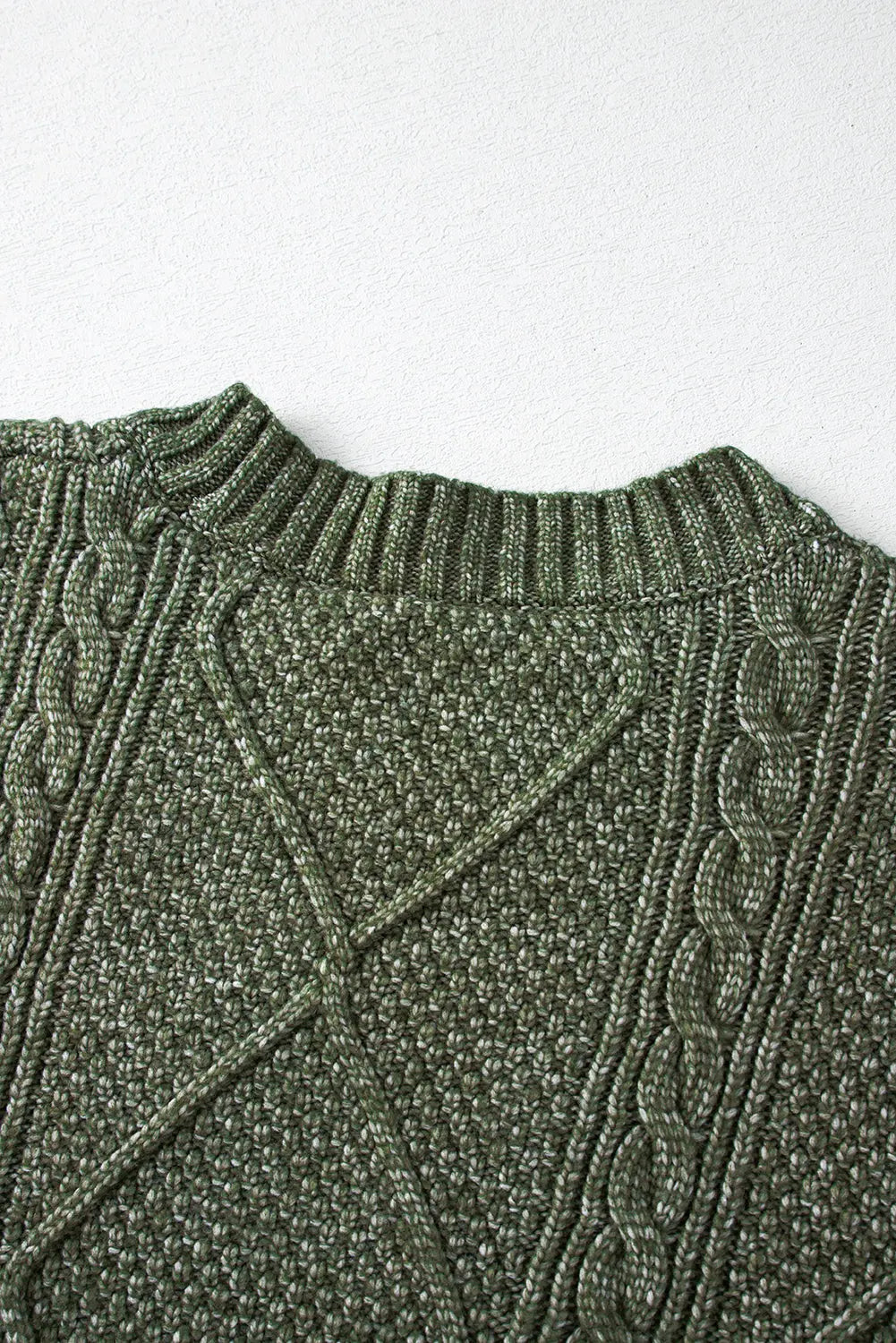 Coffee Cable Knit Drop Shoulder Loose Fit Sweater Dress Beagle Boutique Fashion Outlet