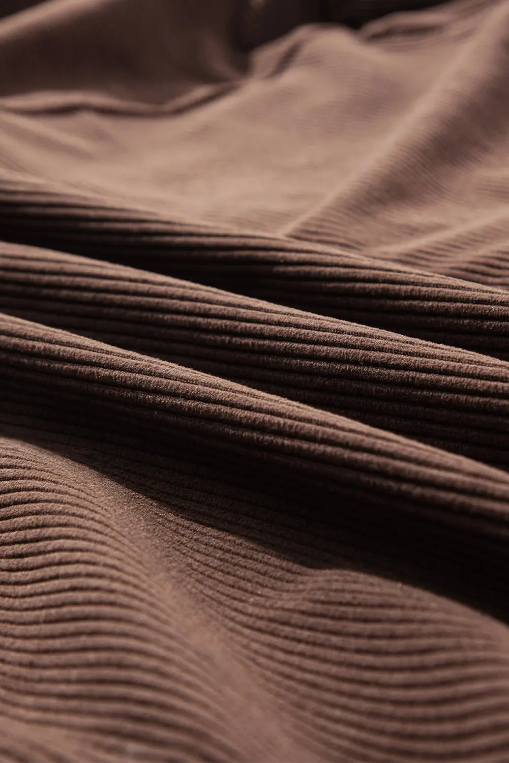 Coffee Hooded Drawstring Pockets Corduroy Shacket - eAura