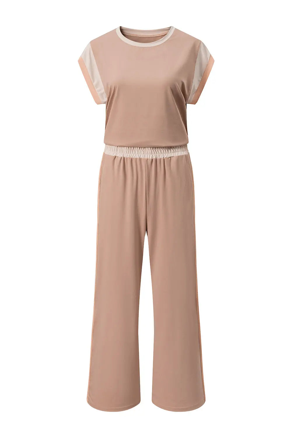 Colour Block Detail Casual Two-piece Co-ord Set Outfit - eAura