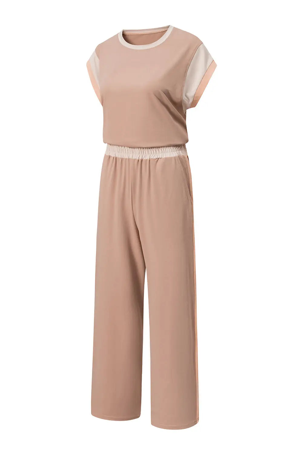 Colour Block Detail Casual Two-piece Co-ord Set Outfit - eAura