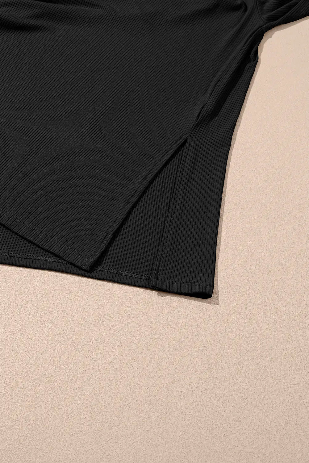 Colour black Solid Colour Loose Tunic Top and Slim Shorts Set Beagle Boutique Fashion Outlet