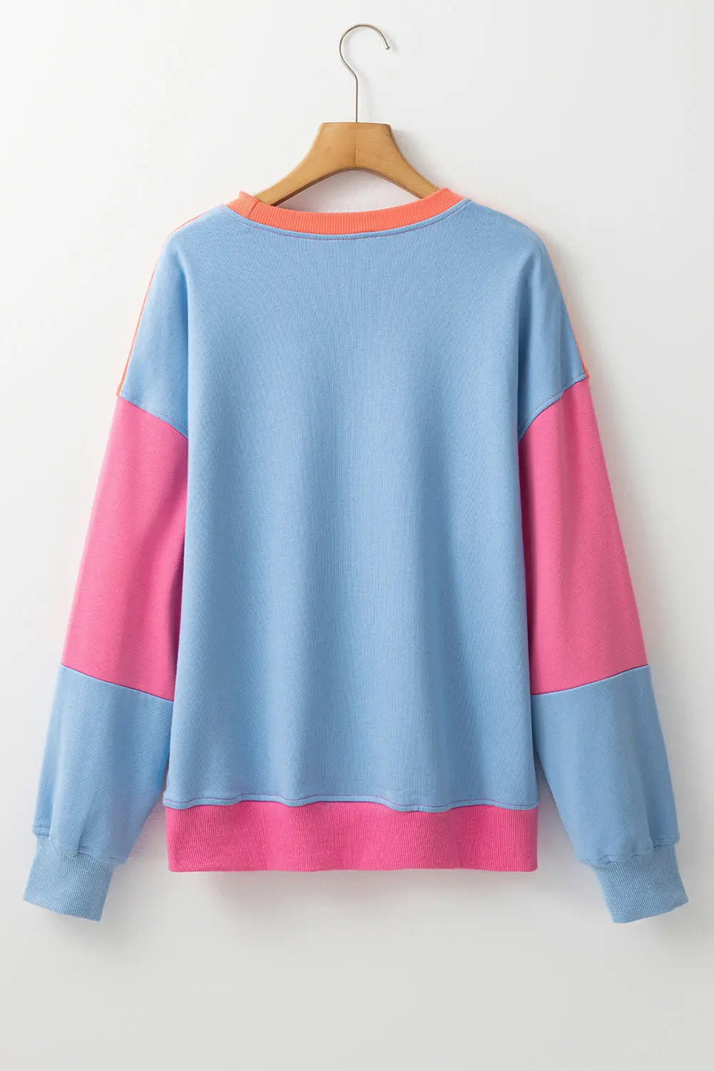 Meadow Mauve Colourblock Patchwork Drop Shoulder Sweatshirt - BB Fashion Outlet