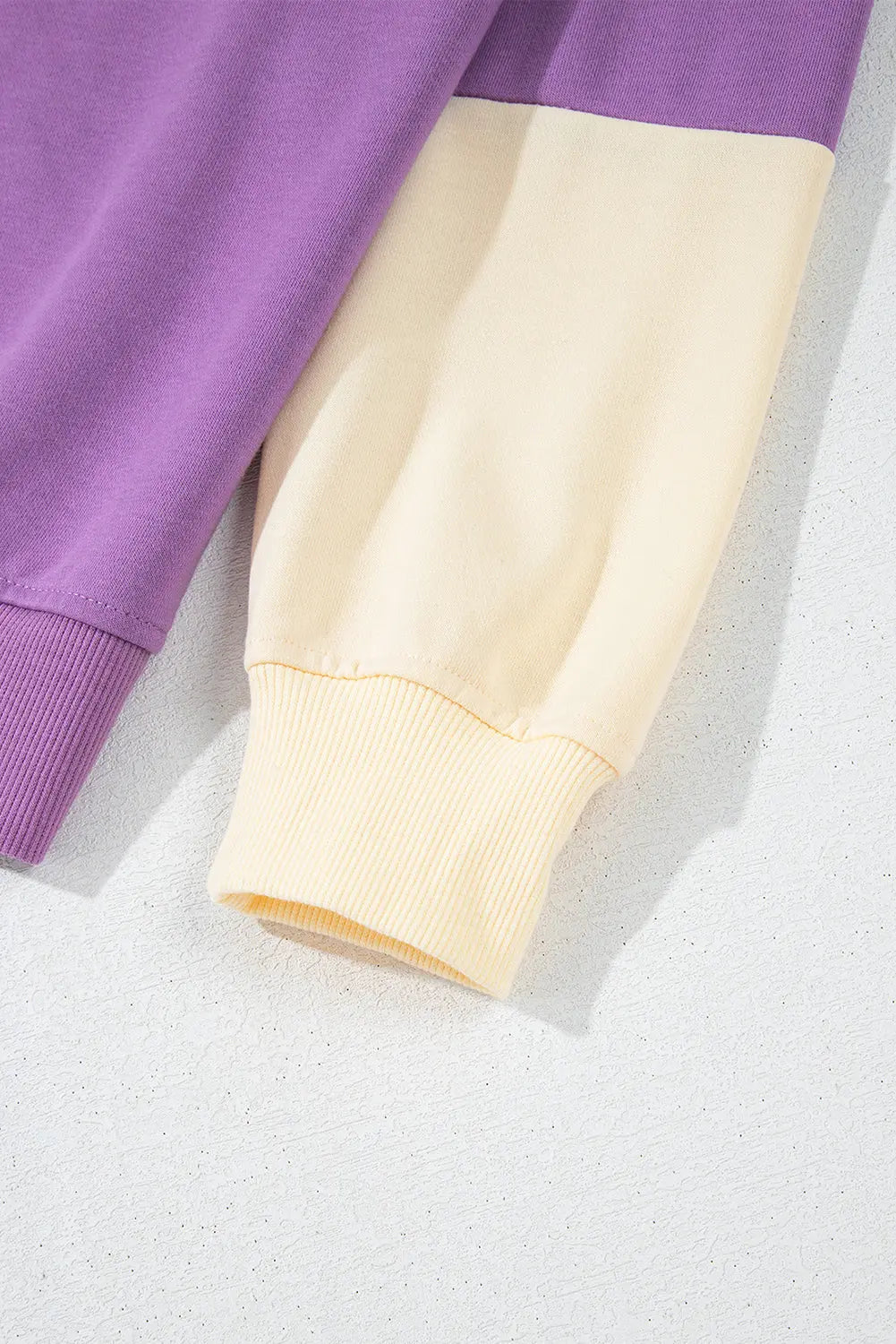 Meadow Mauve Colourblock Patchwork Drop Shoulder Sweatshirt - BB Fashion Outlet