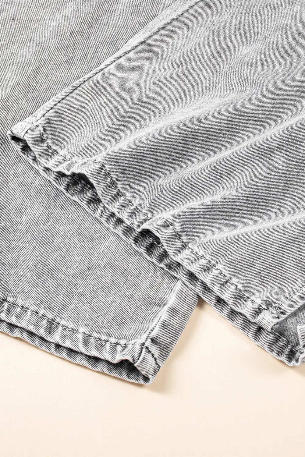 Dark Blue Drawstring Elastic Waist Wide Leg Jeans eAura