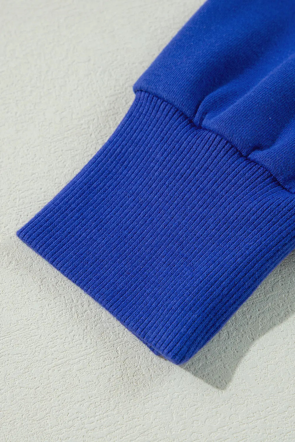 Dark Blue Solid Drop Shoulder Drawstring Cropped Hoodie - BB Fashion Outlet