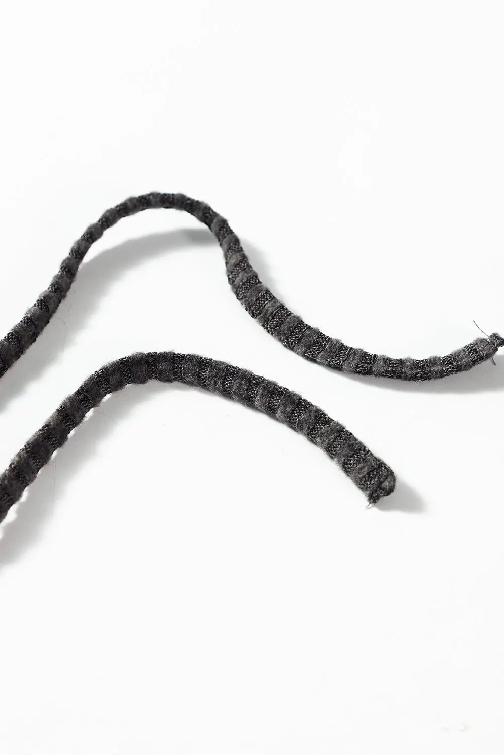 Dark Grey Ribbed Zip Up Front Drawstring Hoodie - eAura