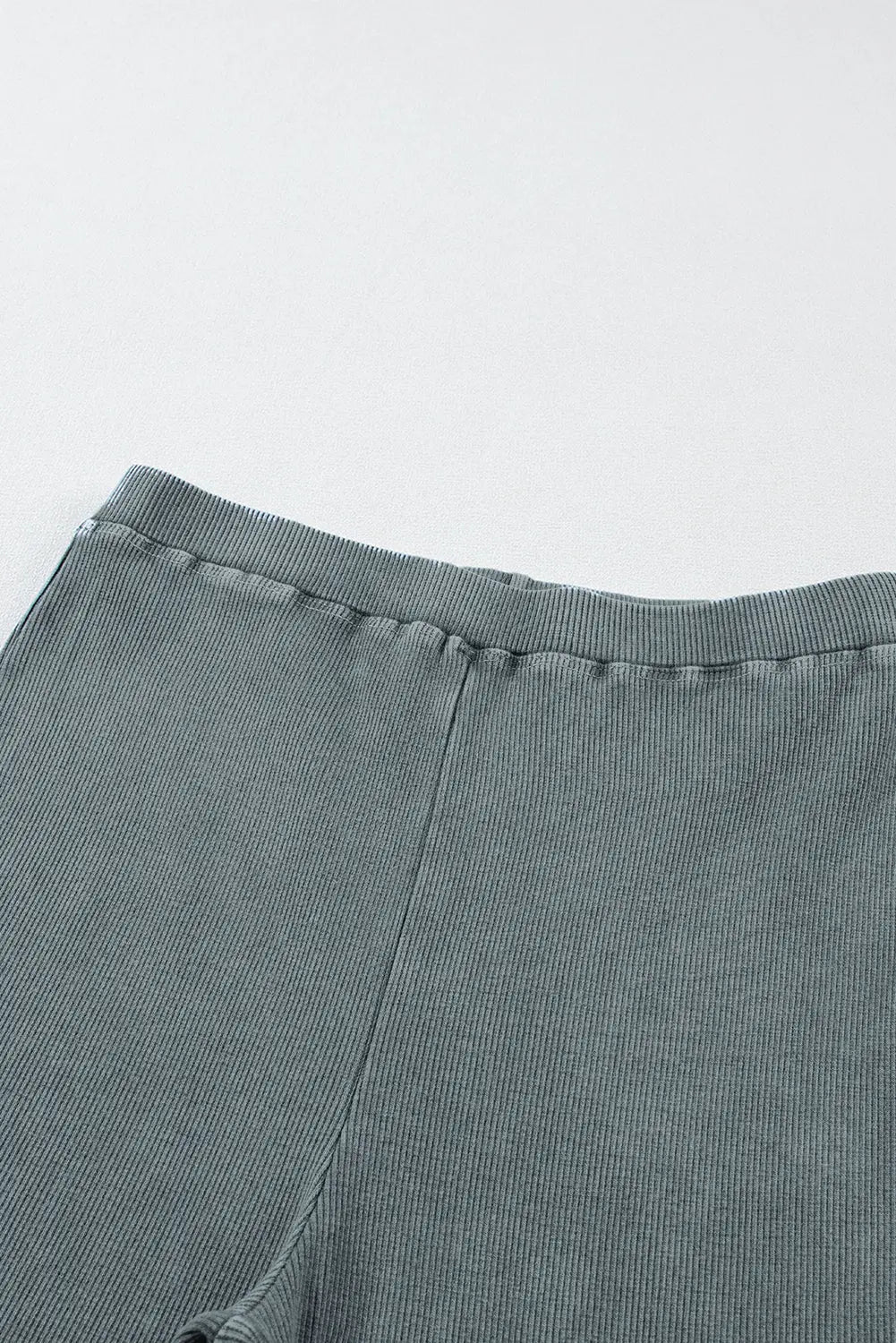 Dark Grey Vintage Wash Ribbed Leggings eAura