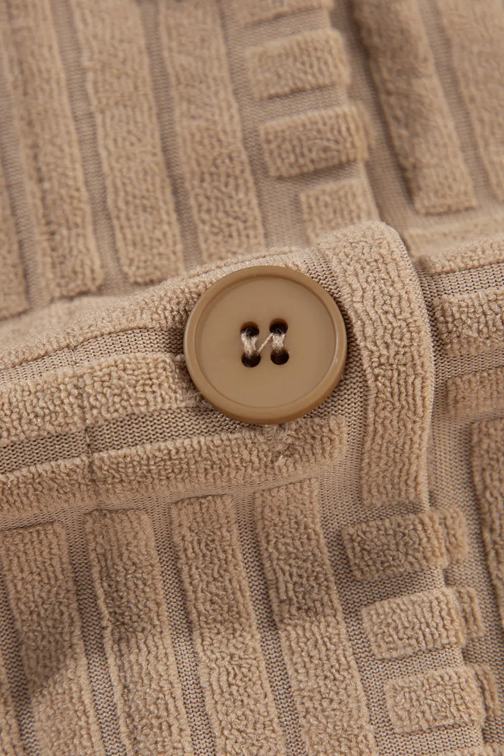 Dark Khaki Textured Chest Pocket Button-up Shacket Beagle Boutique Fashion Outlet