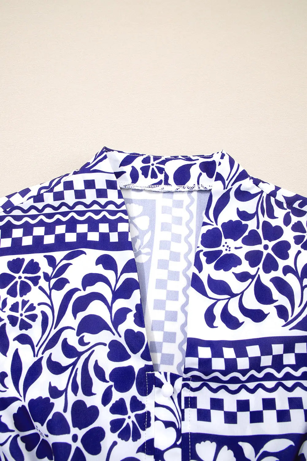 Dirty blue Shirred Waist V Neck Sleeveless Floral Print Midi Dress - eAura