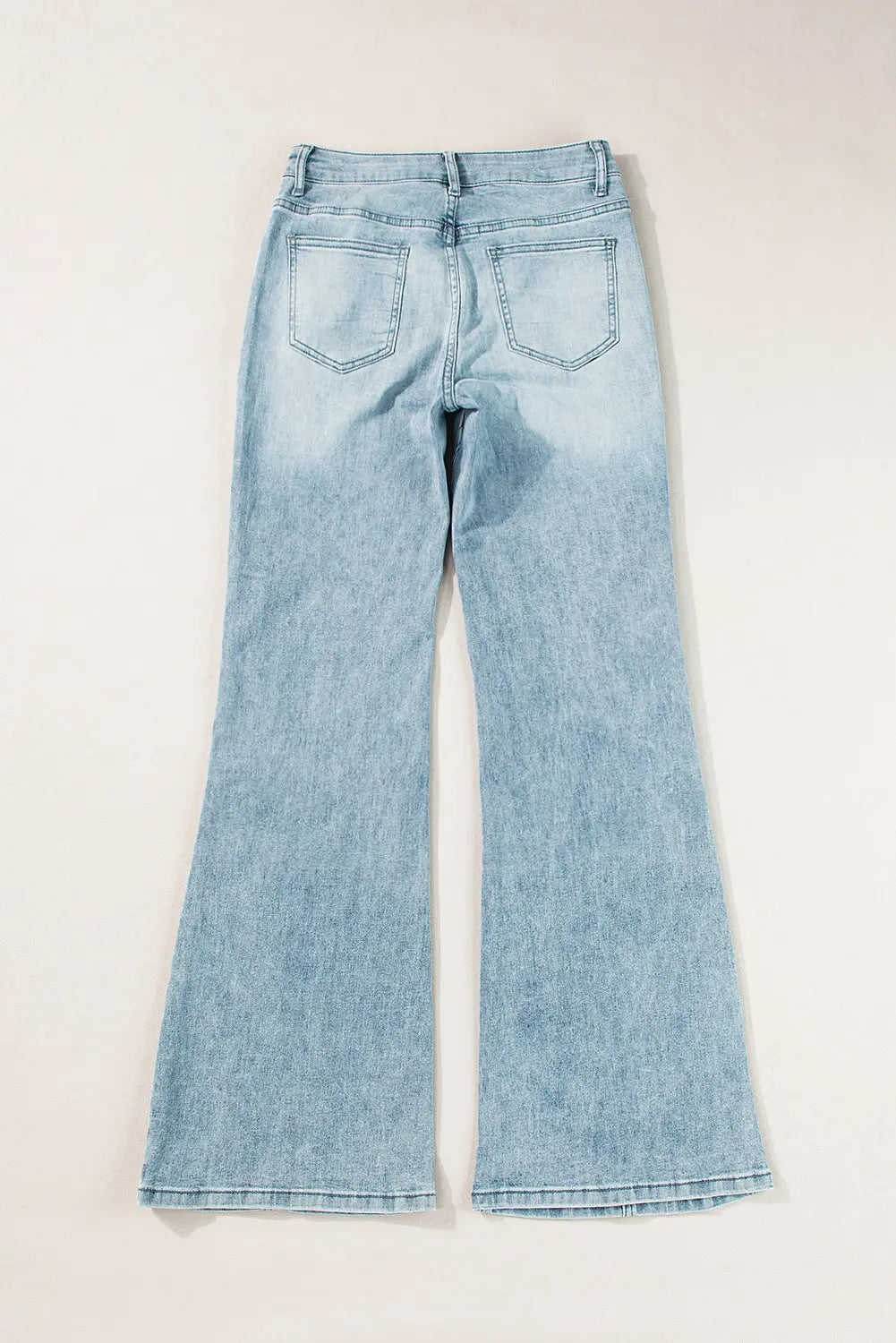 Dusk Blue Acid Wash Extra Wide Leg High Waist Long Jeans eAura