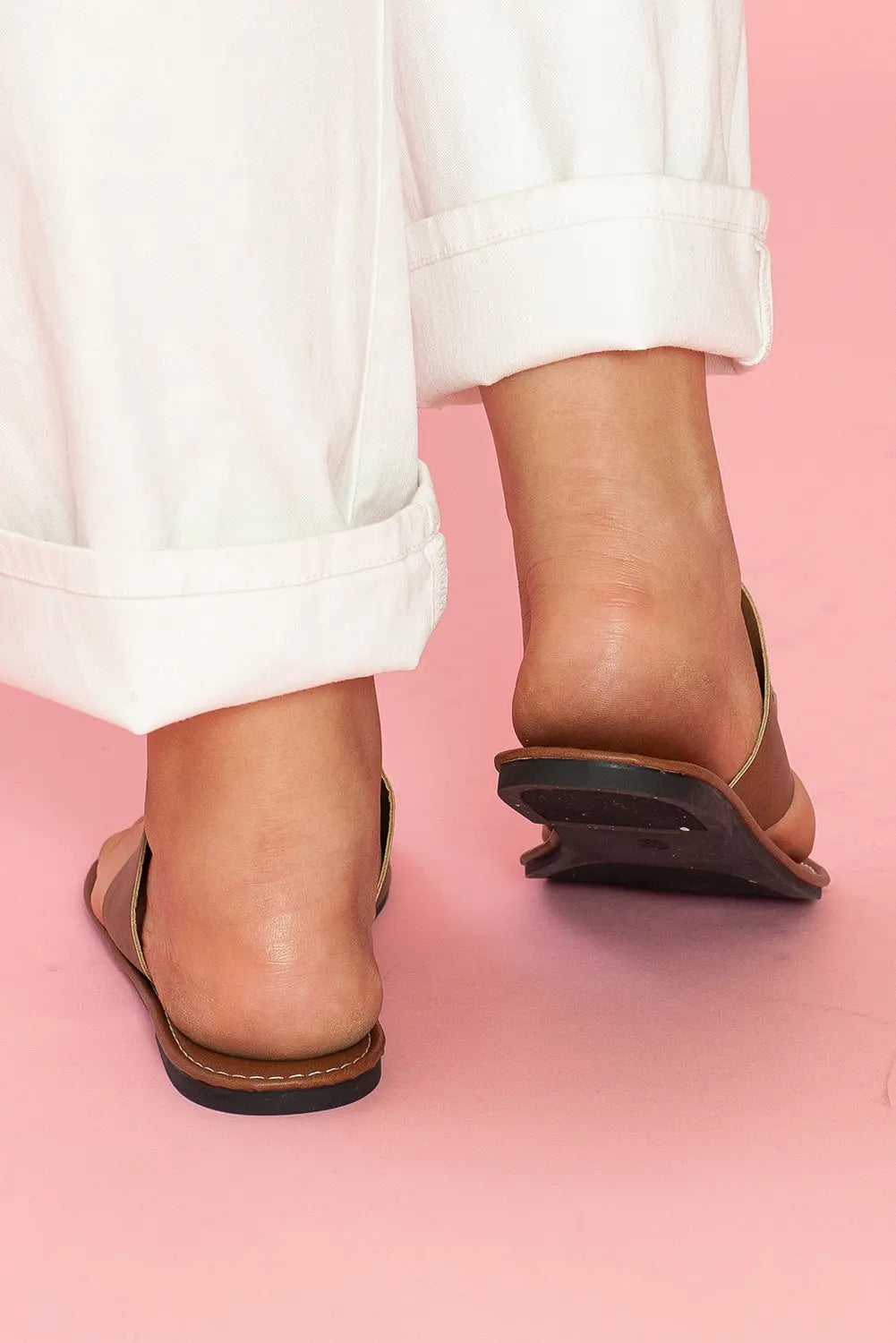 Dusk Blue Metal Decor Leather Thong Sandals Beagle Boutique Fashion Outlet