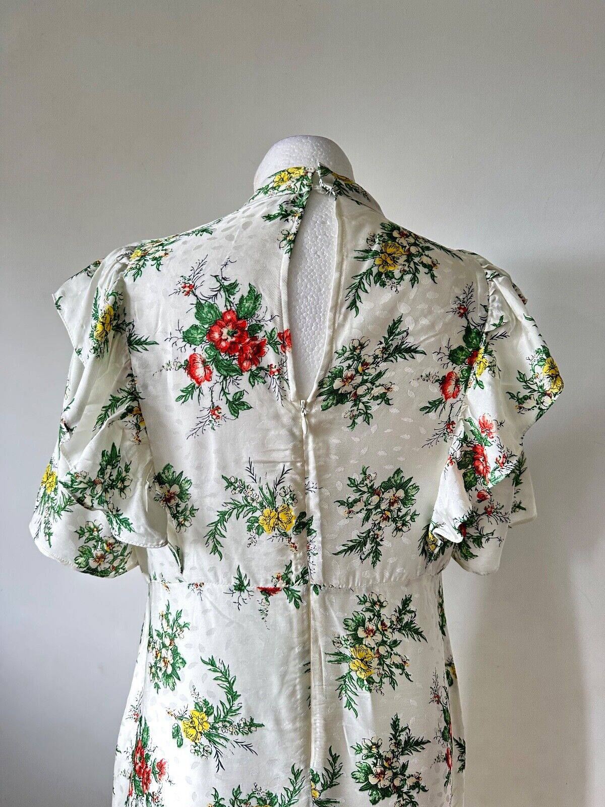 Ex High St Floral Mini Dress Chocker Neck Ruffle Detail M, L, XL - BB Fashion Outlet