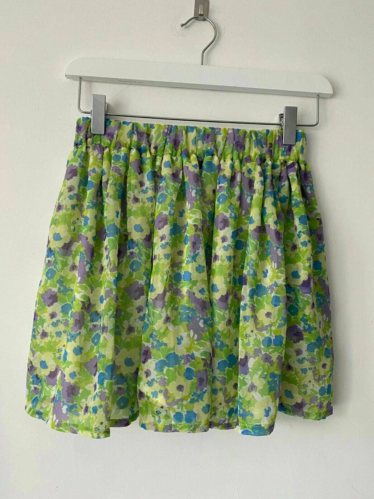 Ex High Street Mini Skirt Chiffon Lined Floral Size S - BB Fashion Outlet