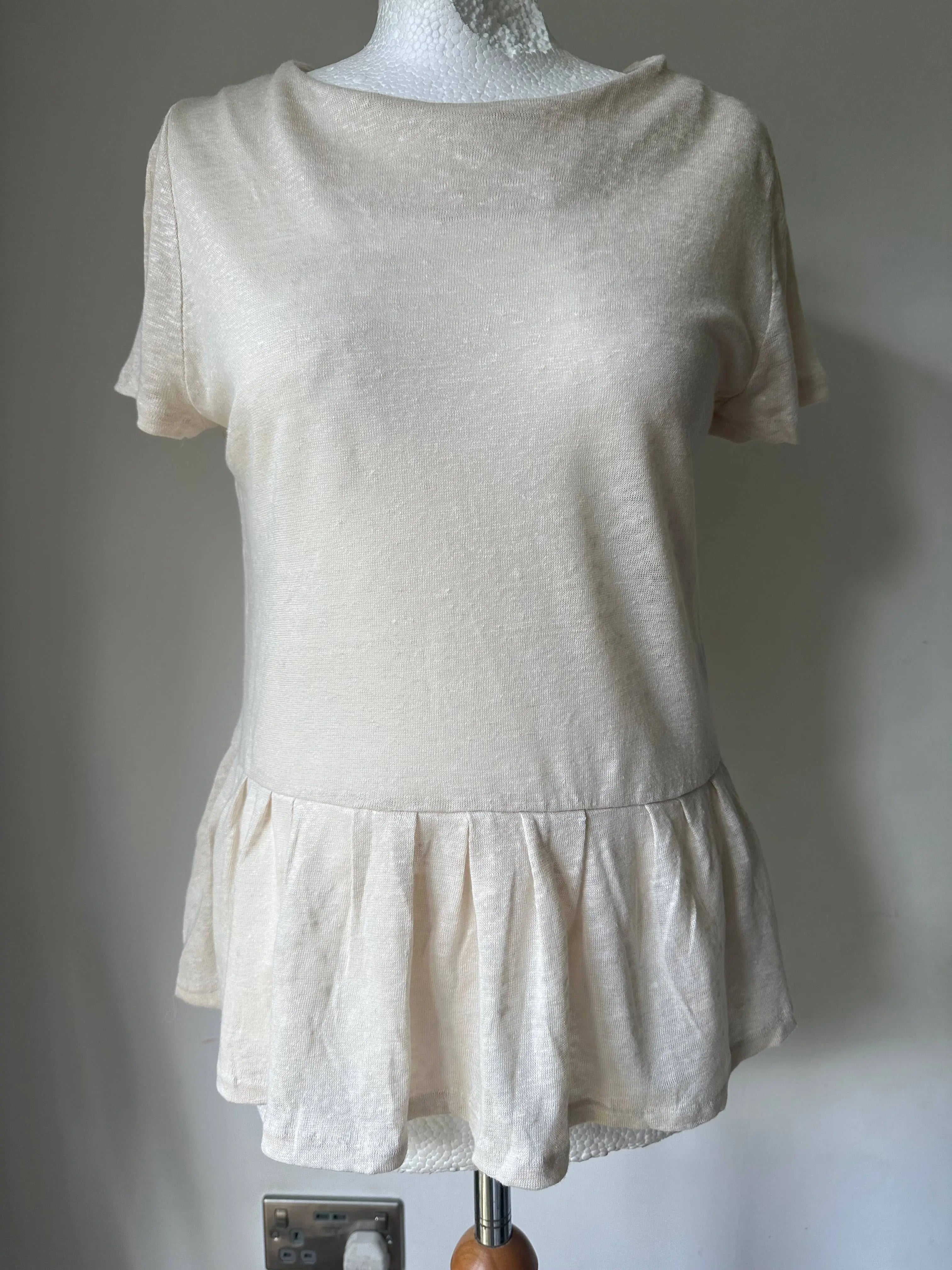 Ex. High St Linen Peplum Top Sizes: S, M, L - BB Fashion Outlet