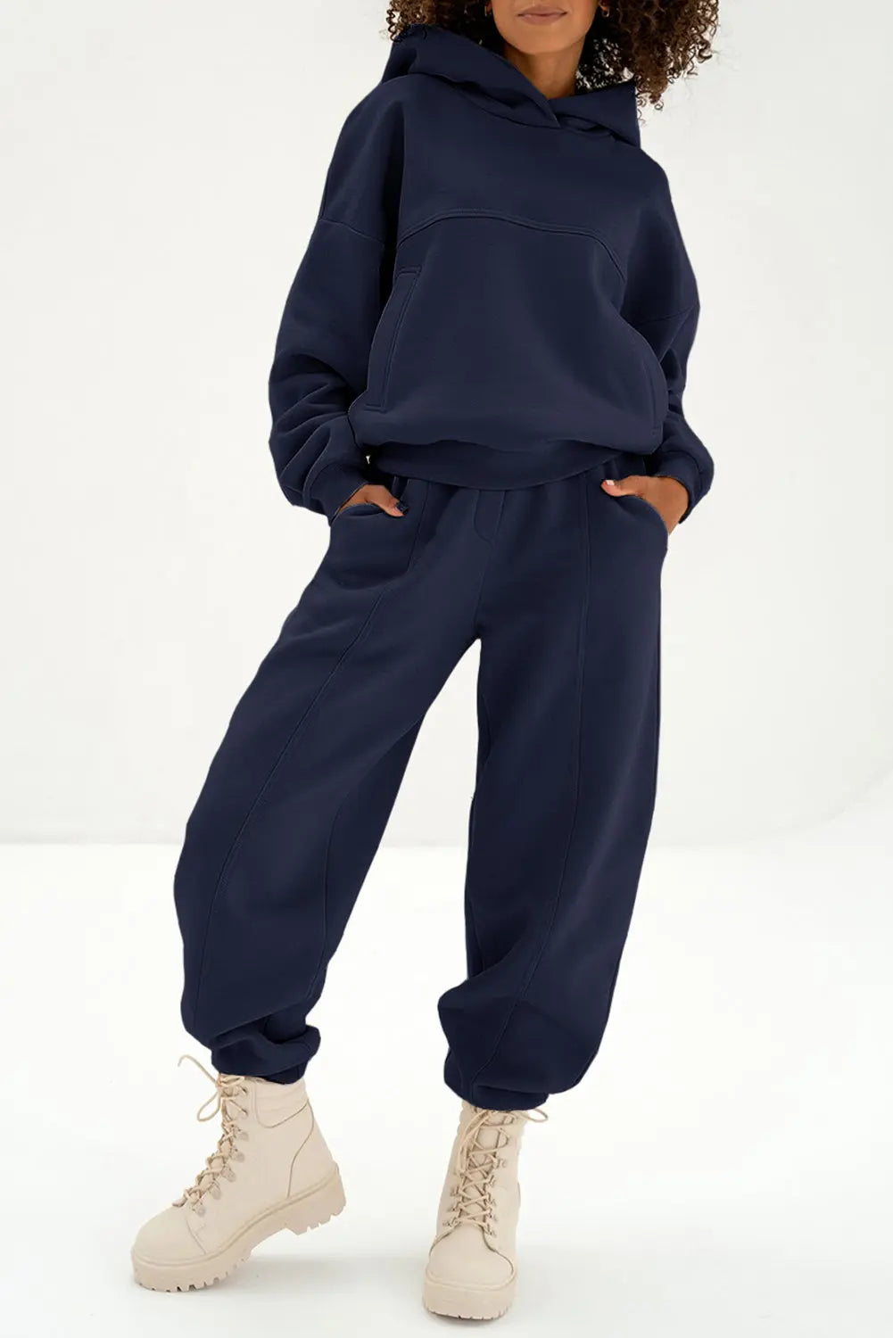 Exposed Seams Hoodie and Joggers Activewear Co-ord Set - eAura