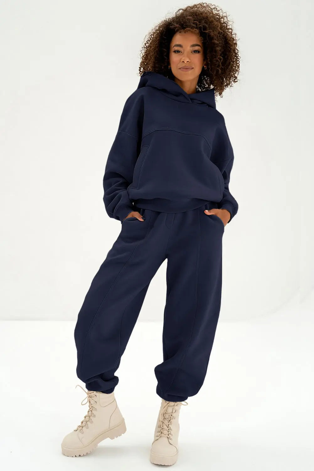 Exposed Seams Hoodie and Joggers Activewear Co-ord Set - eAura