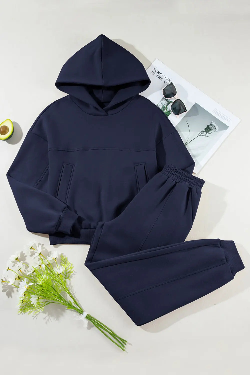 Exposed Seams Hoodie and Joggers Activewear Co-ord Set - eAura