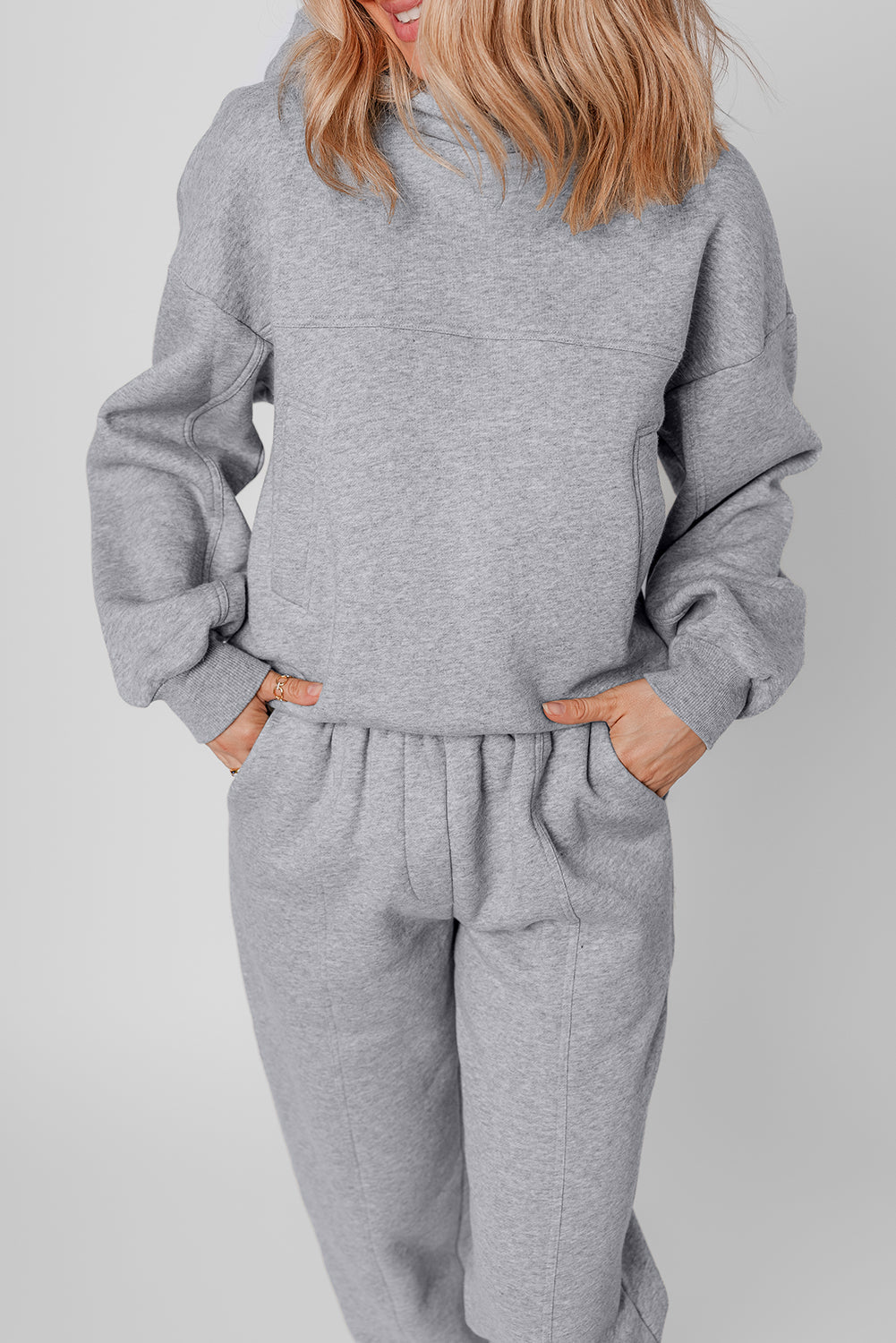 Exposed Seams Hoodie and Joggers Activewear Co-ord Set - eAura