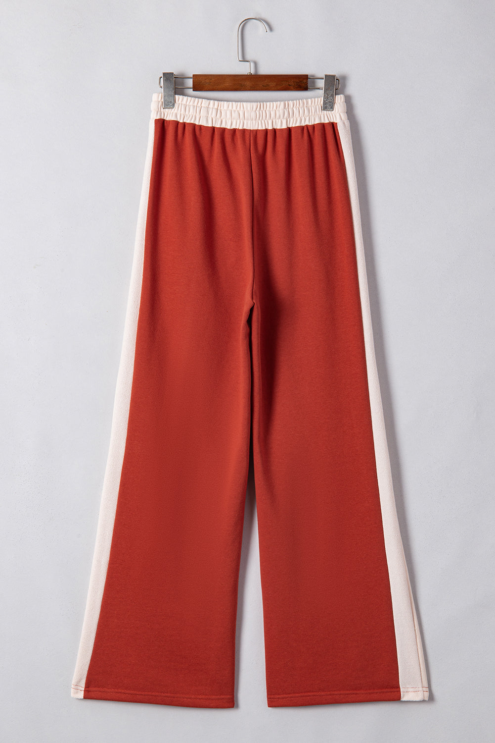 Flamingo Colour Block Drawstring High Waist Wide Leg Trousers - Bottoms/Wide