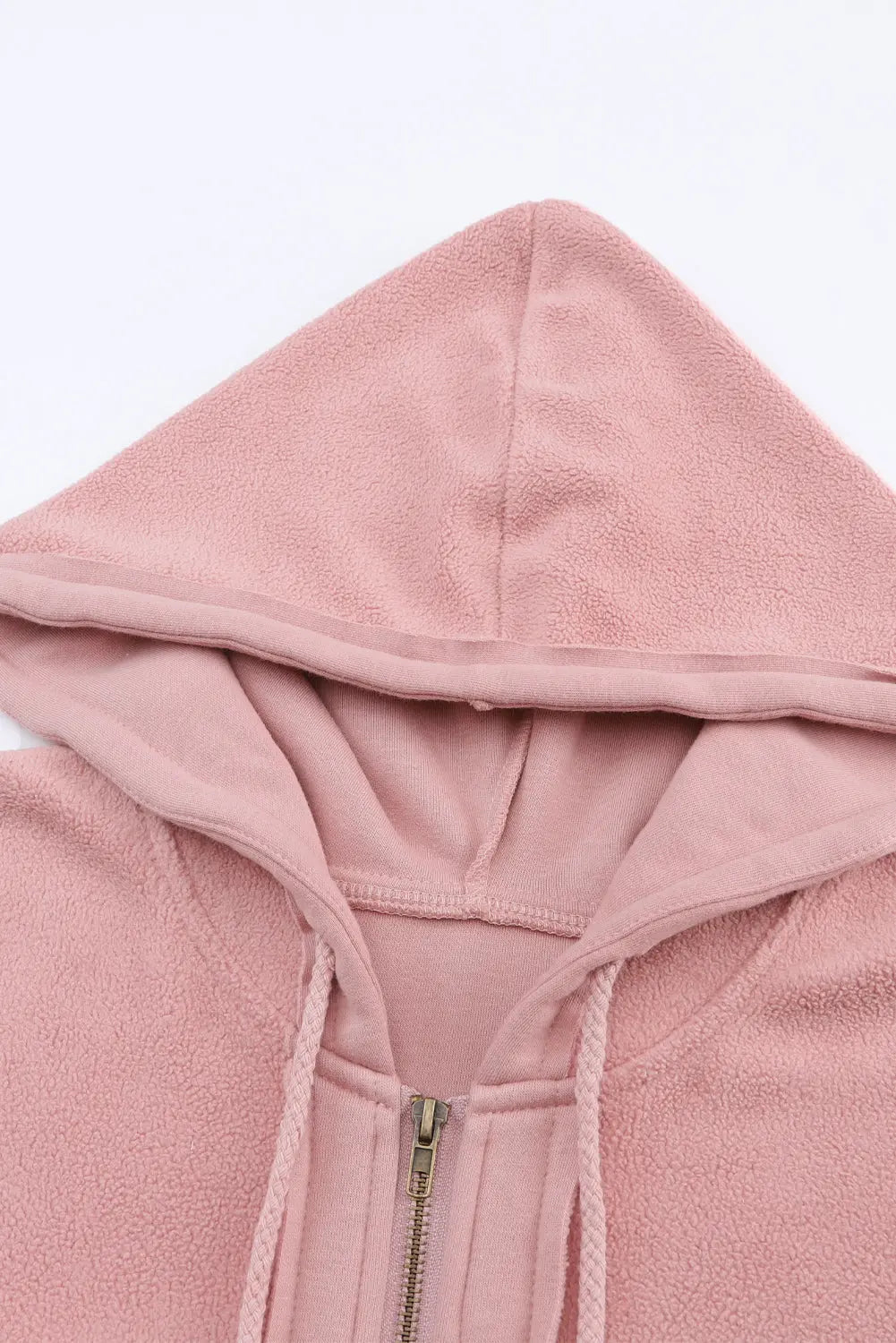 Flap Pocket Drawstring Hood Zip Up Jacket - eAura
