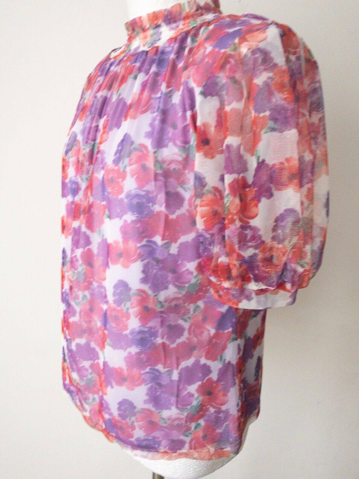 Floral Mesh Layered Pink Purple Floral Size 10 - BB Fashion Outlet