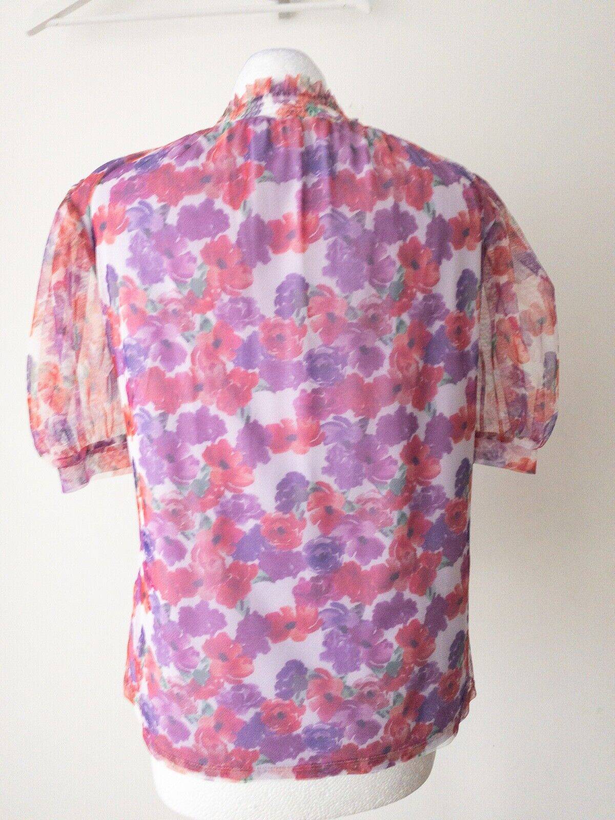 Floral Mesh Layered Pink Purple Floral Size 10 - BB Fashion Outlet