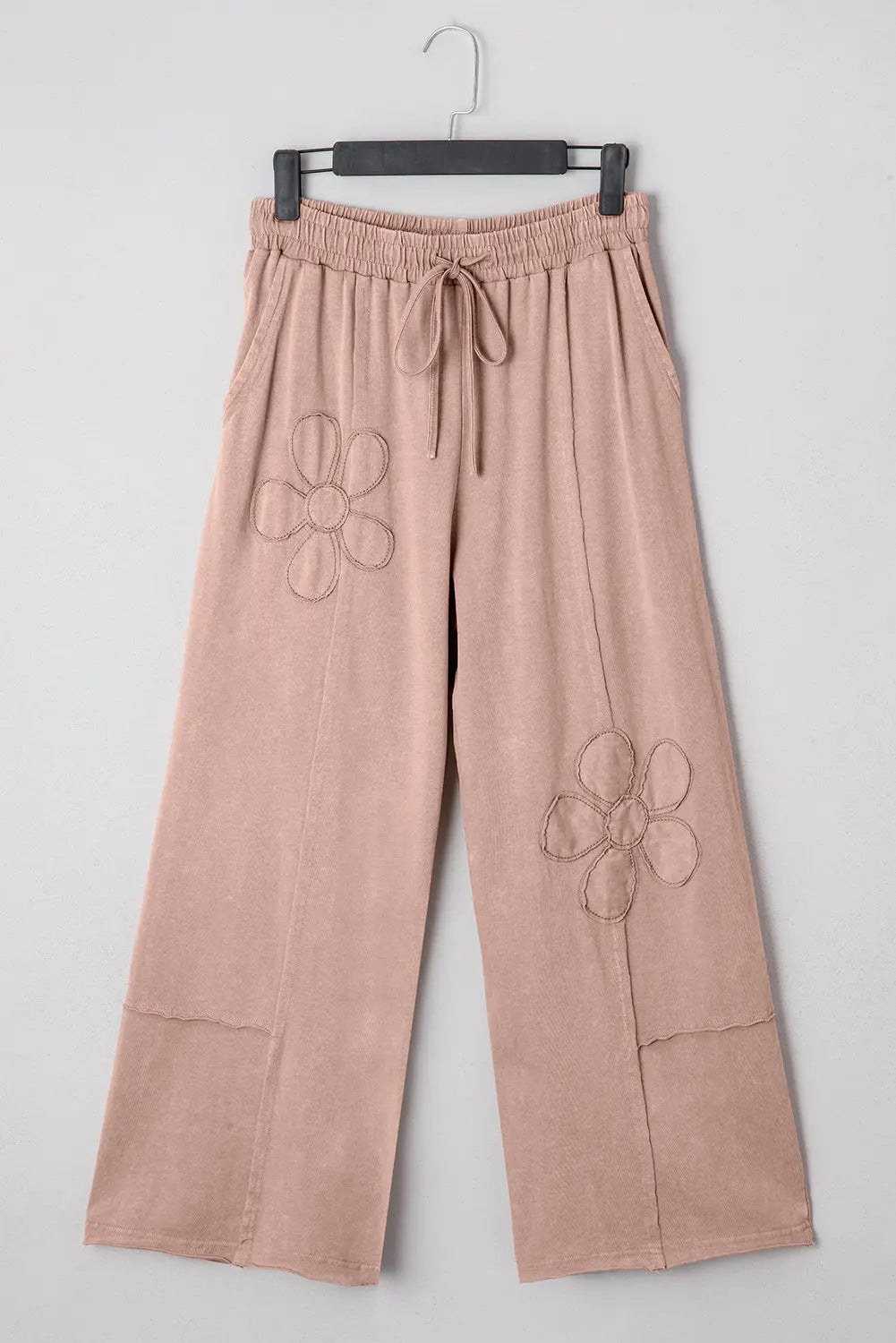 Flower Patch Mineral Washed Crop Wide Leg Trousers - eAura