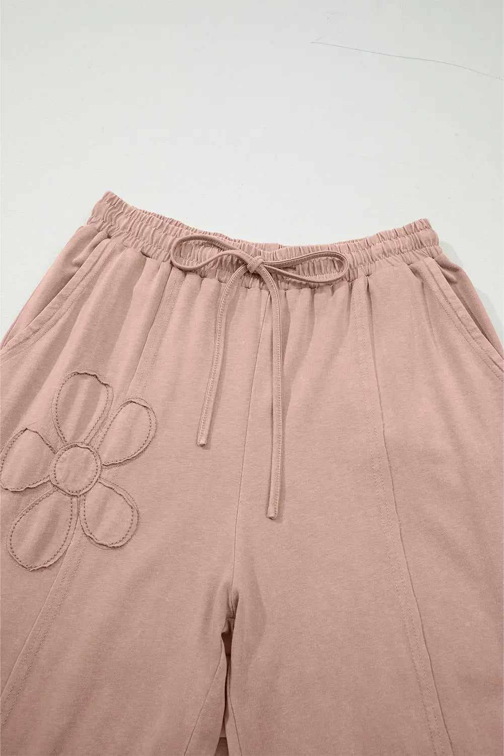 Flower Patch Mineral Washed Crop Wide Leg Trousers - eAura