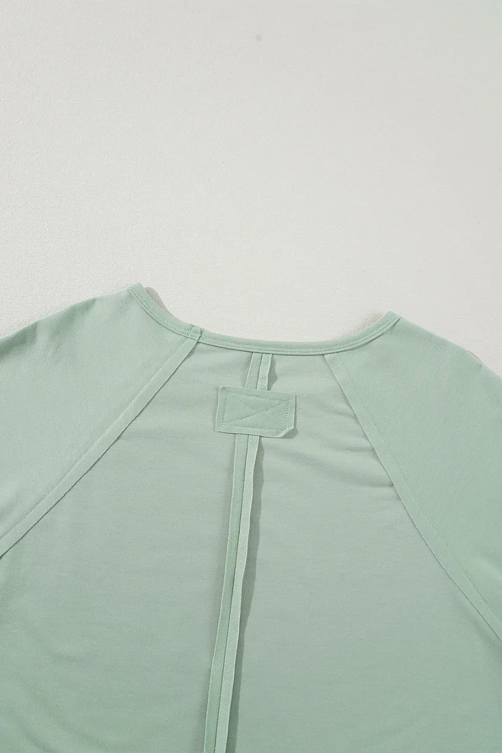 Flower Patchwork Raglan Sleeve Exposed Seam Oversized Top eAura