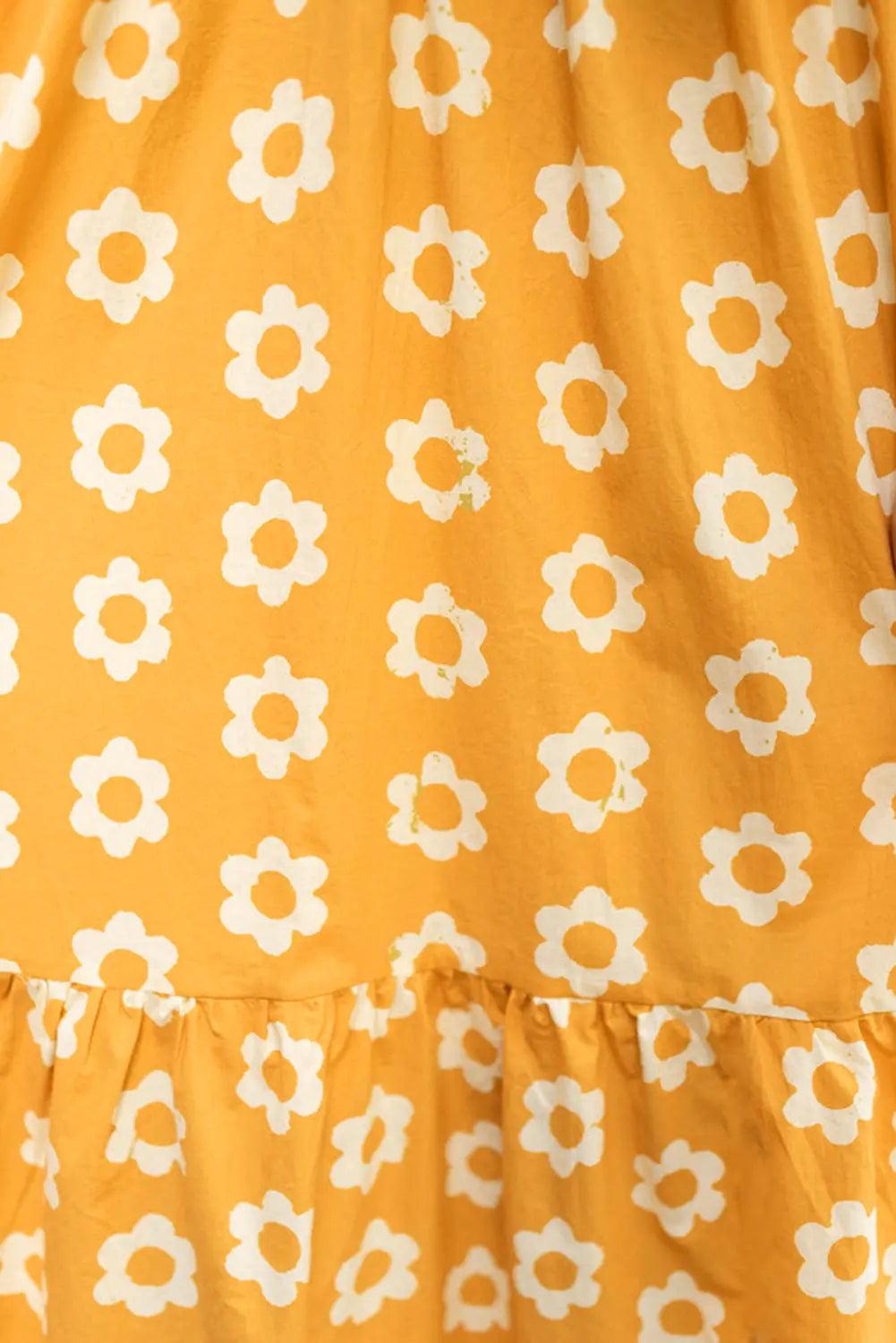 Flower Print Bracelet Sleeve Buttons Collared Maxi Dress eAura