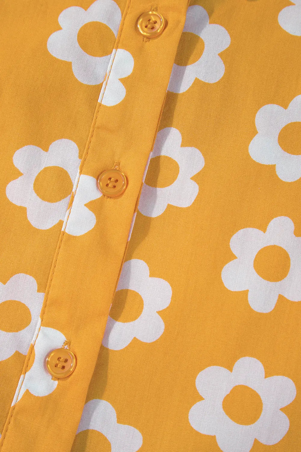 Flower Print Bracelet Sleeve Buttons Collared Maxi Dress eAura