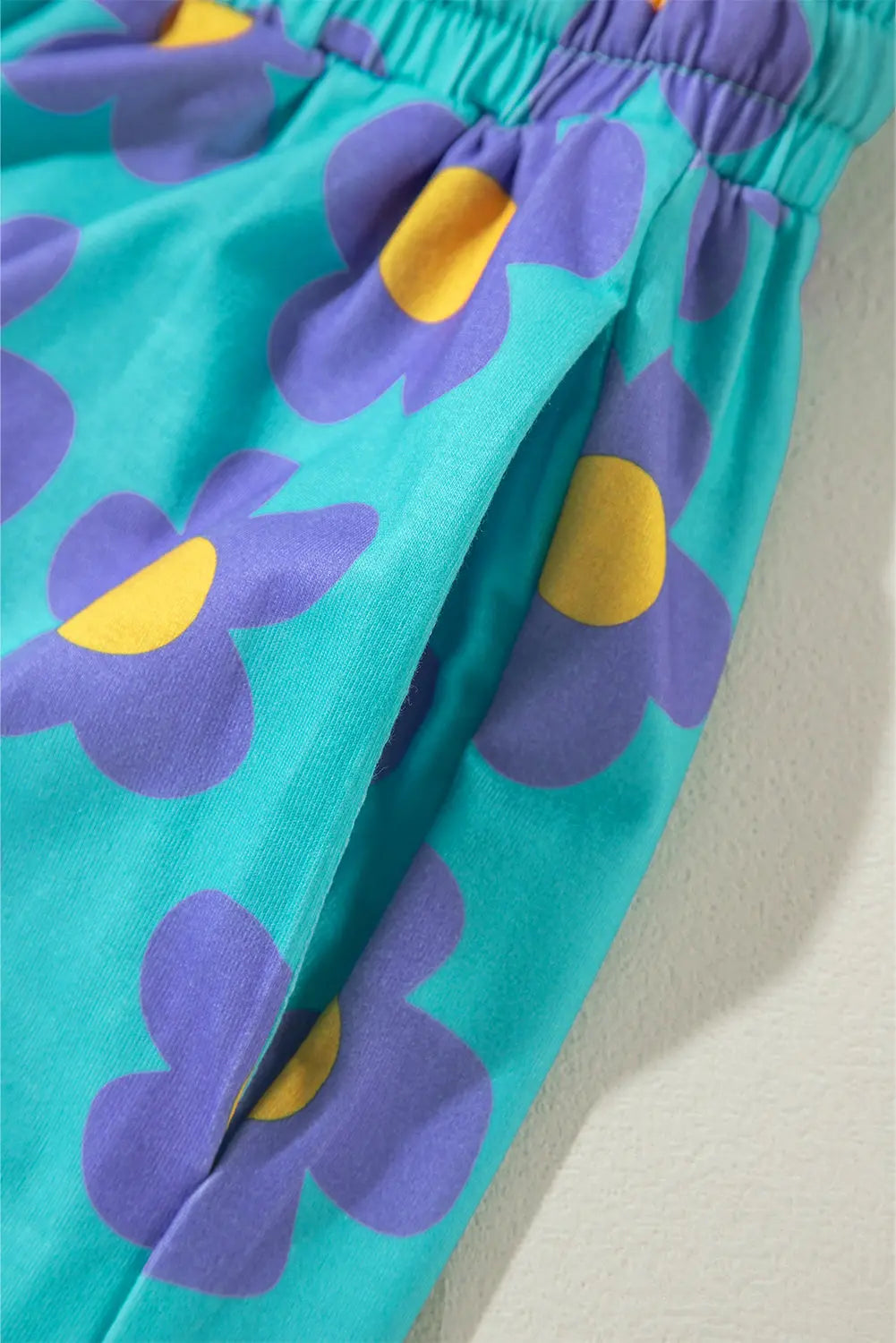 Flower Print Long Sleeve Shirt Shorts Pyjamas Set eAura