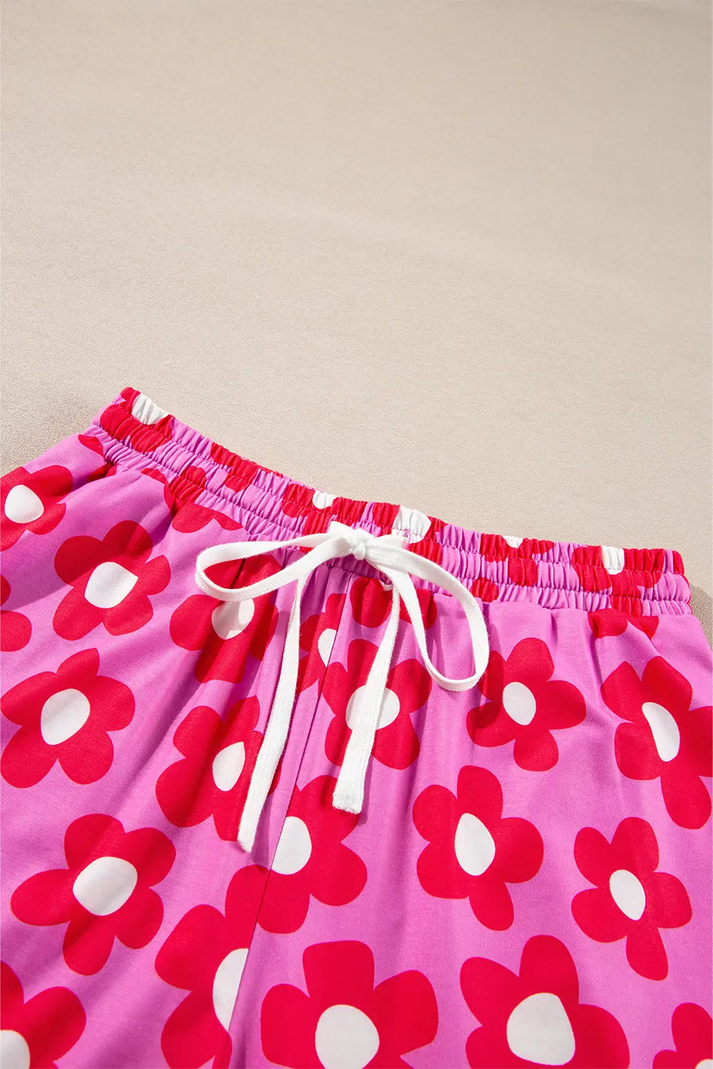 Flower Print Long Sleeve Shirt Shorts Pyjamas Set eAura