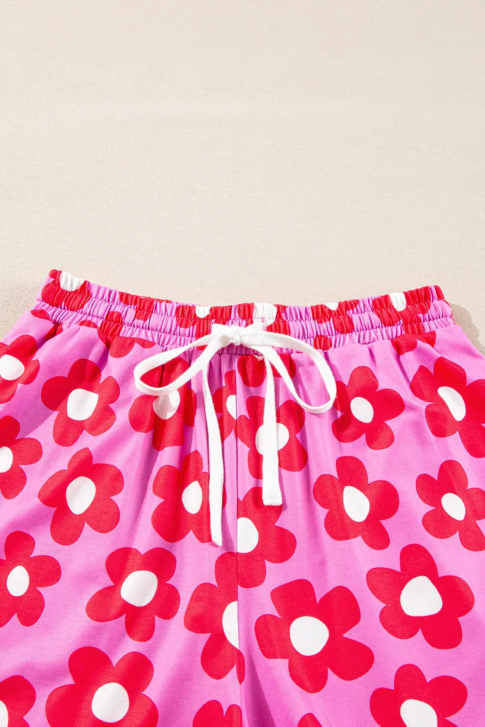 Flower Print Long Sleeve Shirt Shorts Pyjamas Set eAura