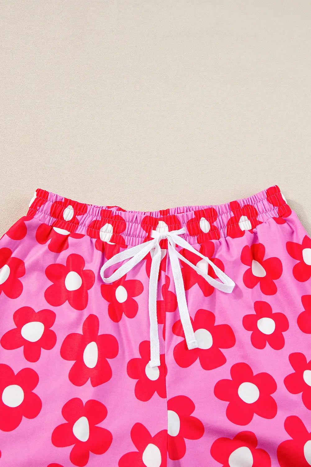 Flower Print Short Sleeve Shirt Pyjamas Set eAura