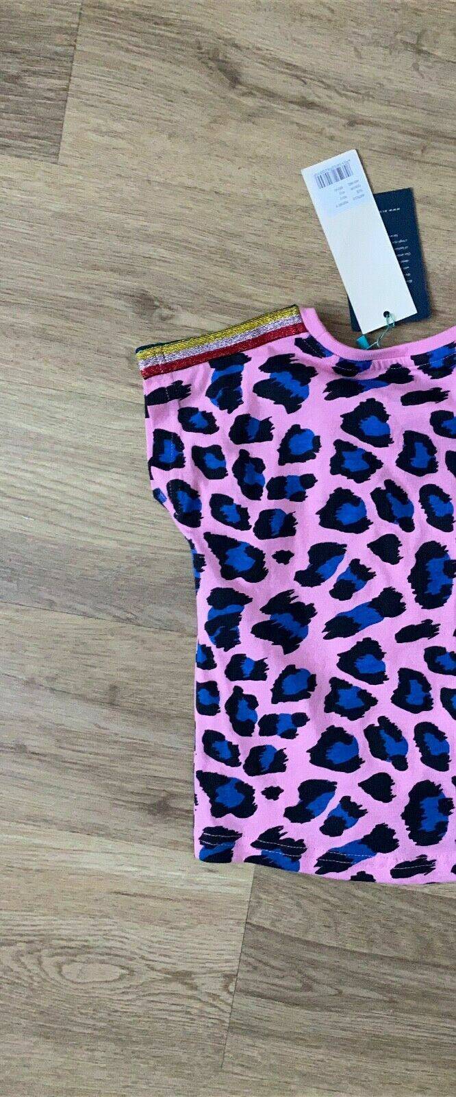 Girls Blue Seven Pink Animal Print Tee Age 2 years old t-Shirt - BB Fashion Outlet