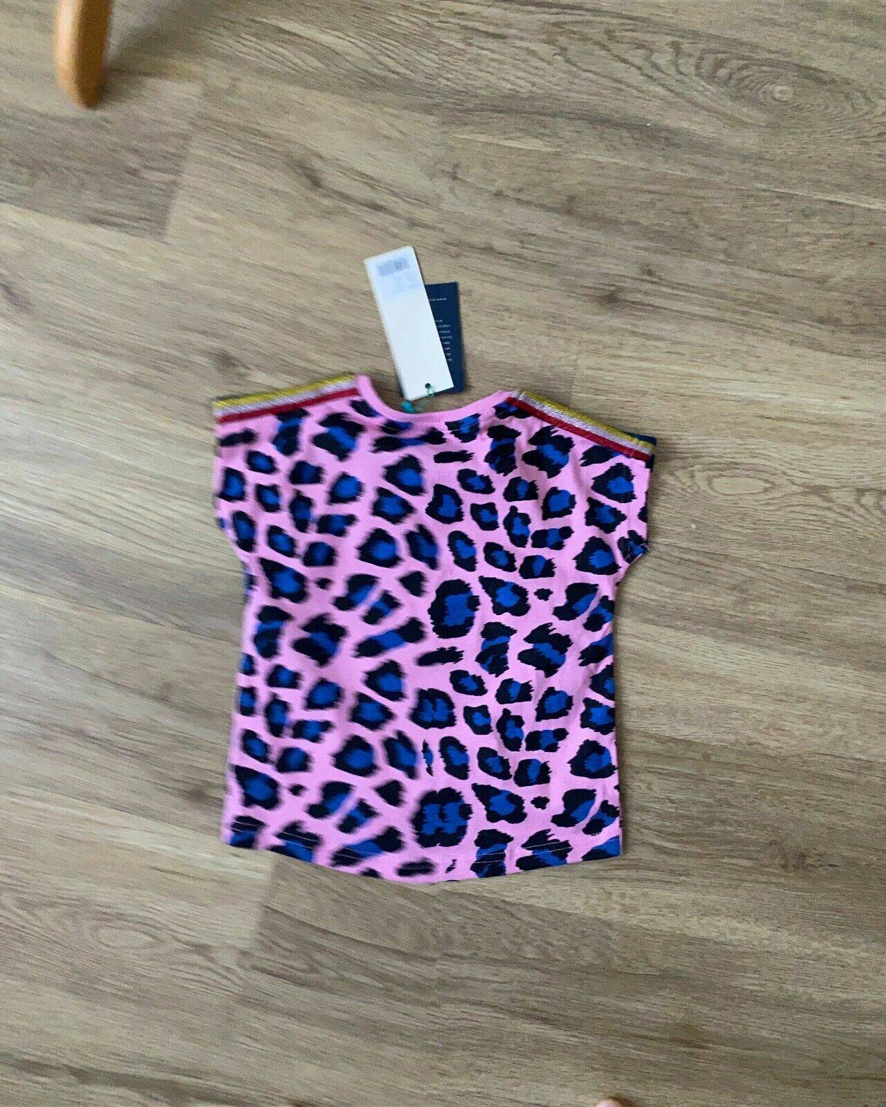 Girls Blue Seven Pink Animal Print Tee Age 2 years old t-Shirt - BB Fashion Outlet