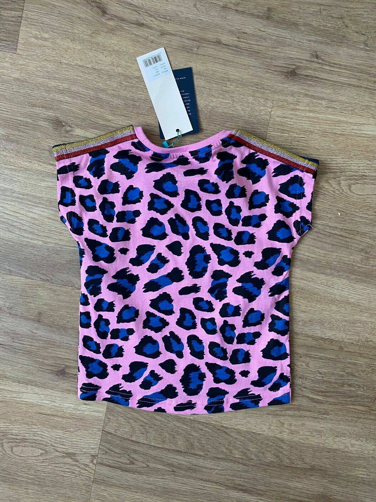 Girls Blue Seven Pink Animal Print Tee Age 2 years old t-Shirt - BB Fashion Outlet