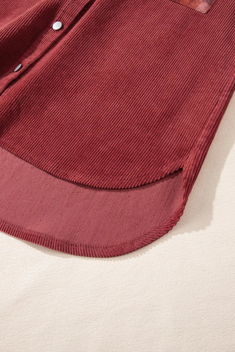 Gold Flame Checker Patchwork Raw Edge Oversized Corduroy Jacket - eAura