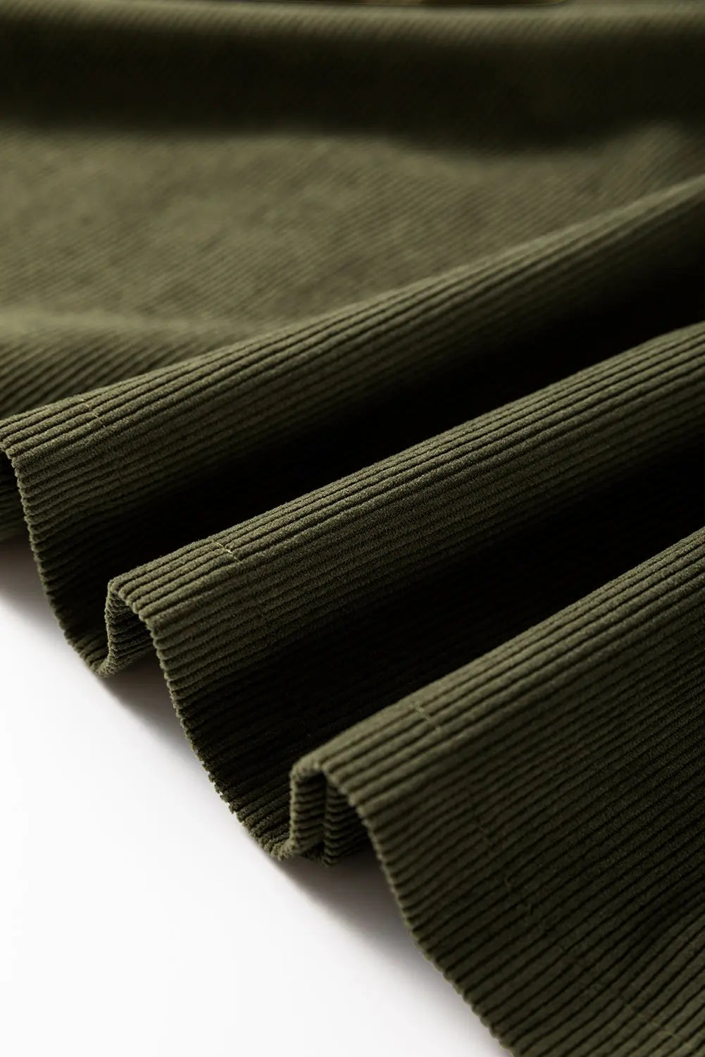 Gold Flame Corduroy Snap Buttons Empire Waist Bracelet Sleeve Dress - eAura