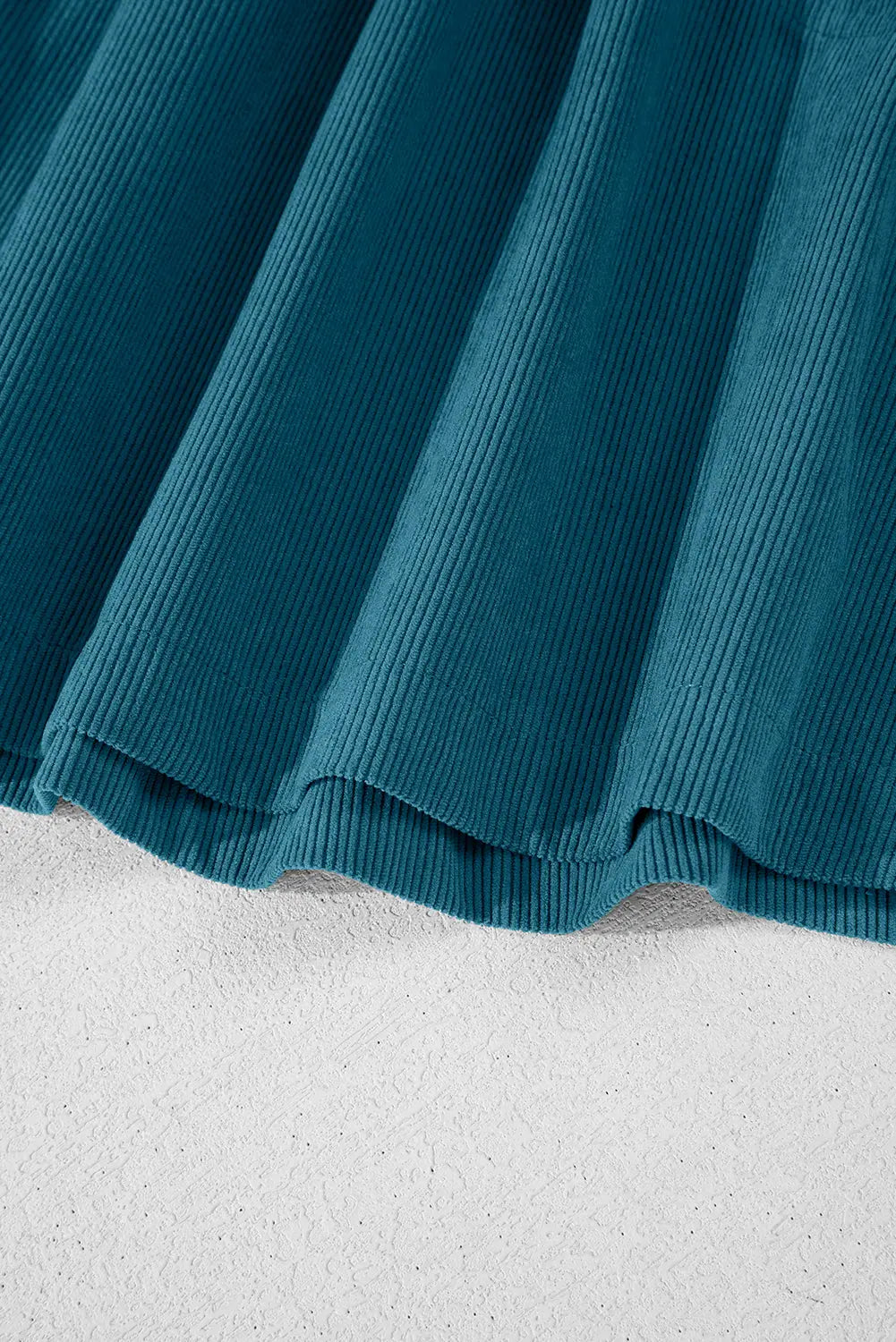 Gold Flame Corduroy Snap Buttons Empire Waist Bracelet Sleeve Dress - eAura