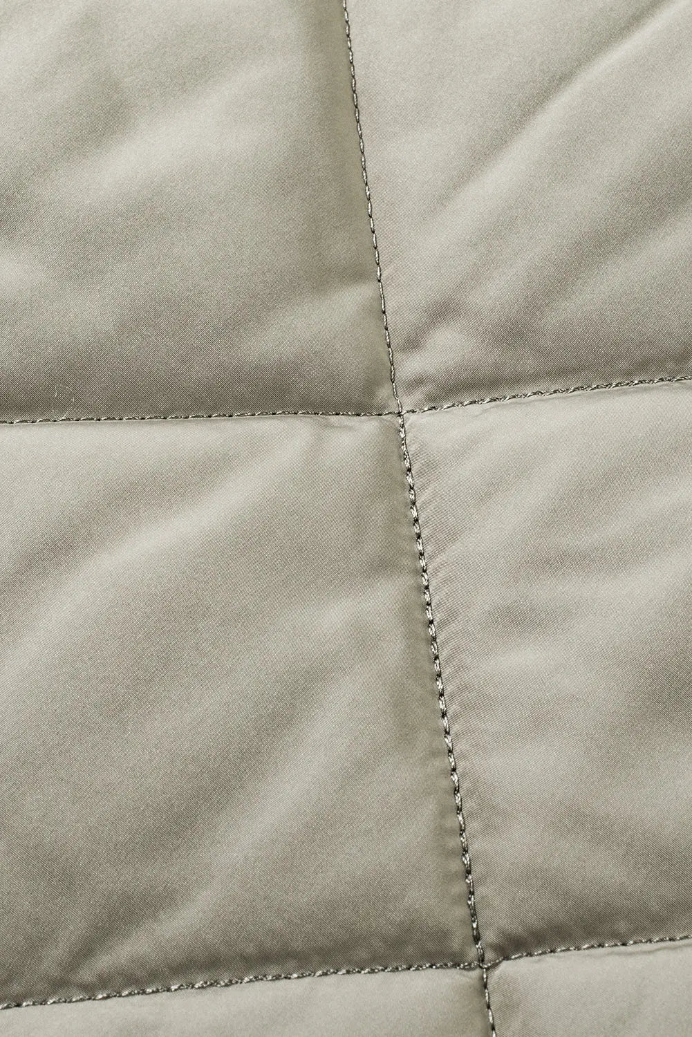 Grass Green Quilted Long Sleeveless Coat with Pockets eAura