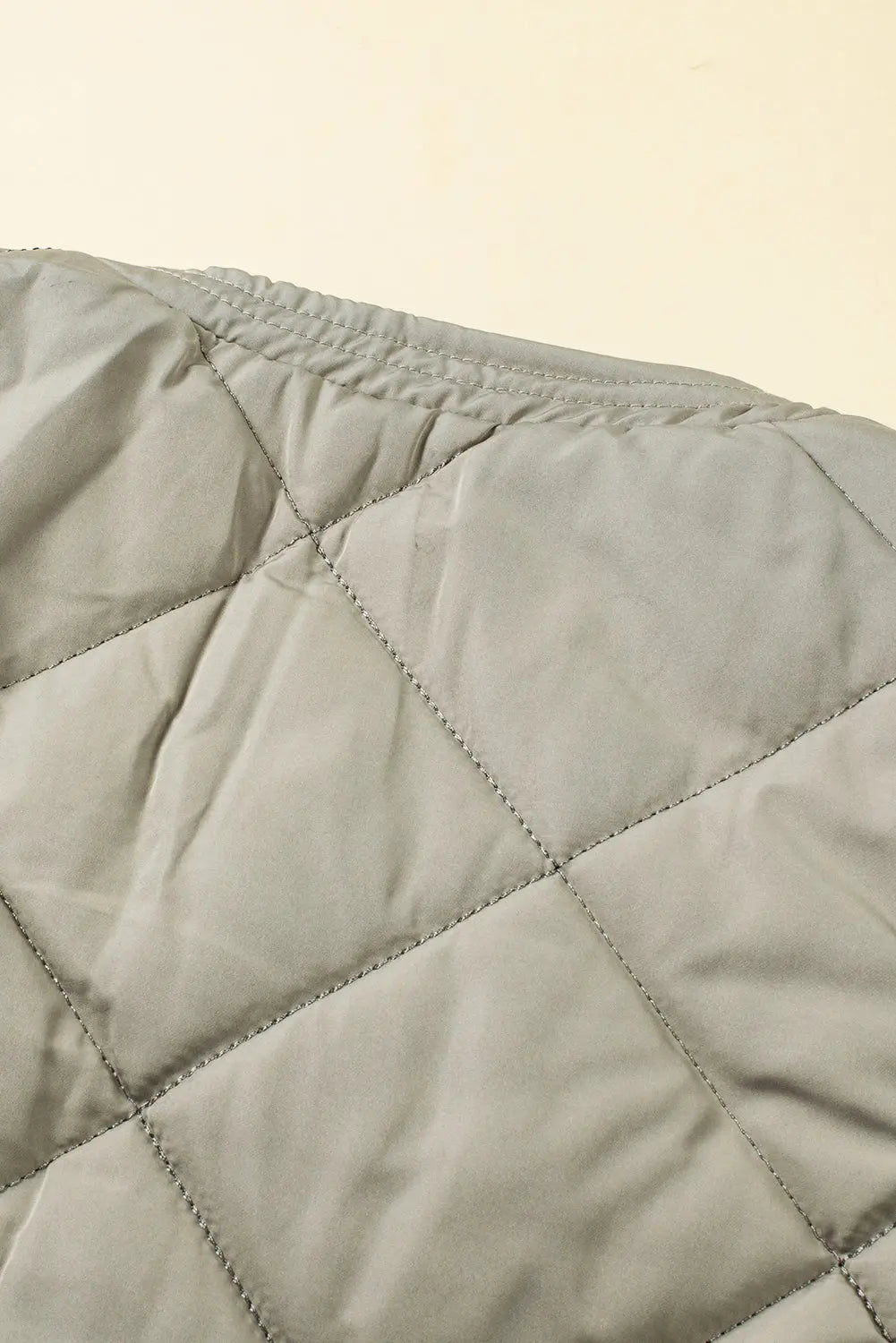 Grass Green Quilted Long Sleeveless Coat with Pockets eAura