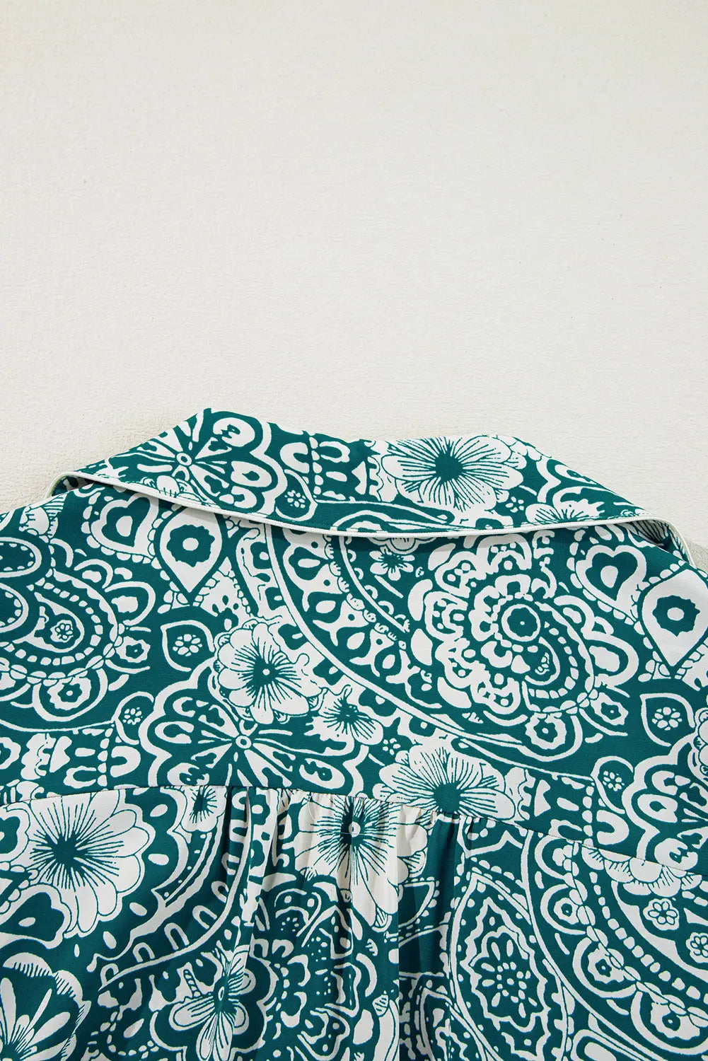 Green Floral Flounce Sleeve Split Neck Plus Size Dress - eAura