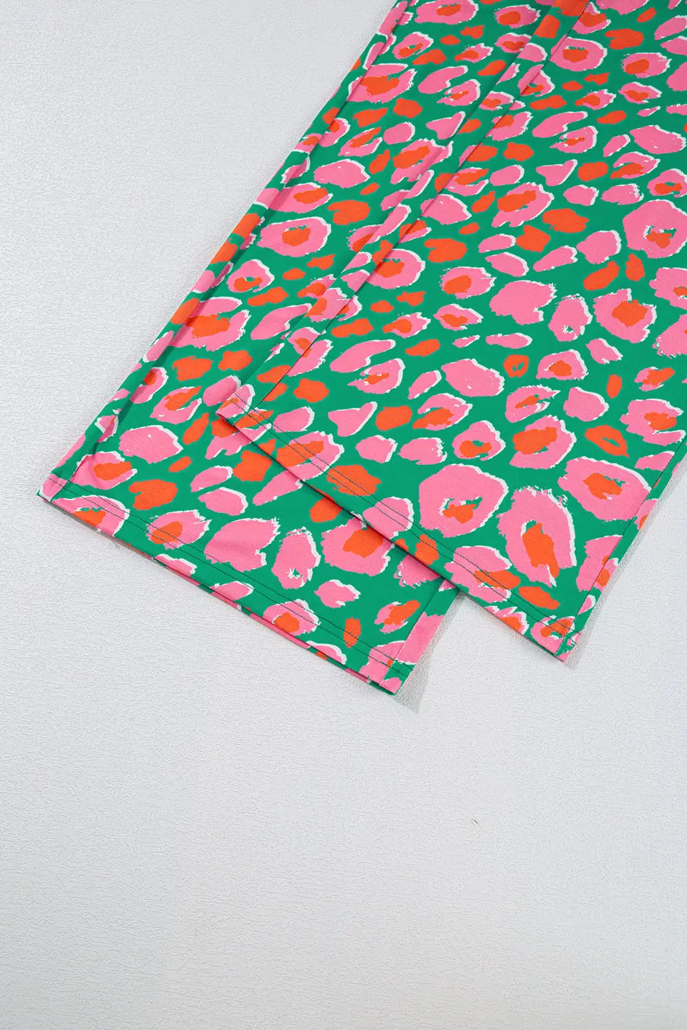 Green Plus Size Printed Long Sleeve and Trousers Lounge Set - eAura