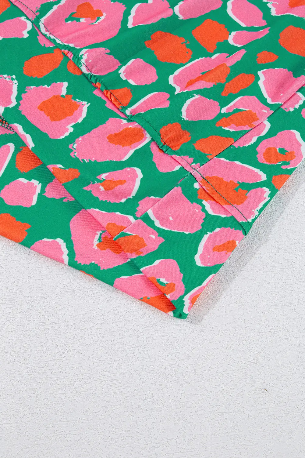 Green Plus Size Printed Long Sleeve and Trousers Lounge Set - eAura