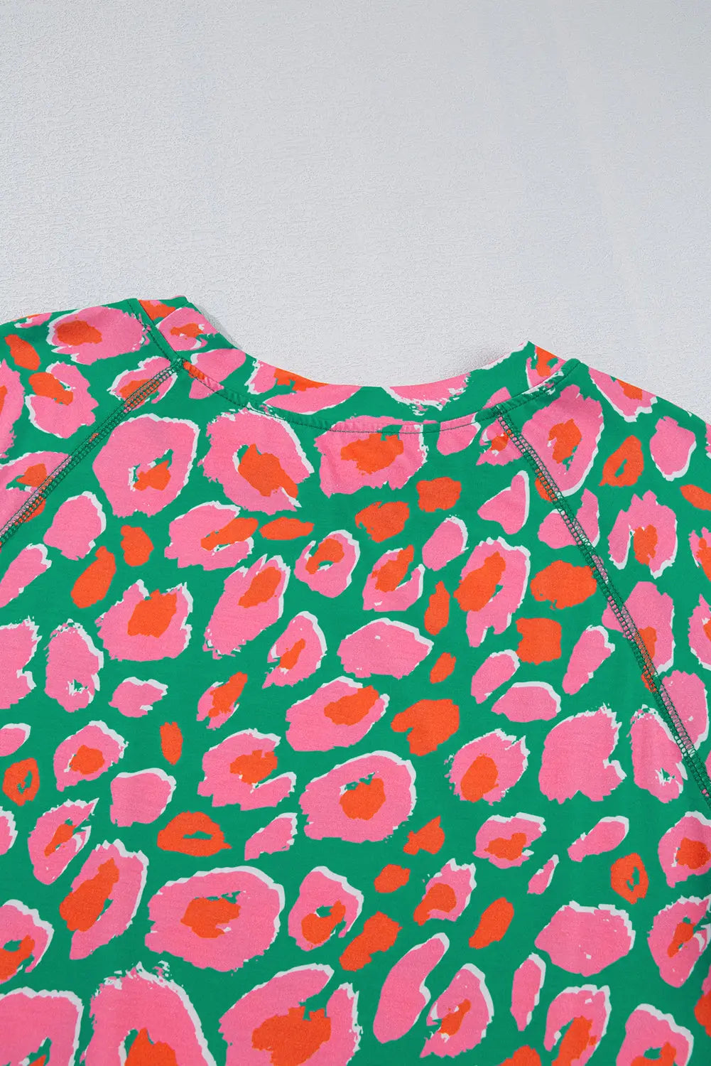 Green Plus Size Printed Long Sleeve and Trousers Lounge Set - eAura