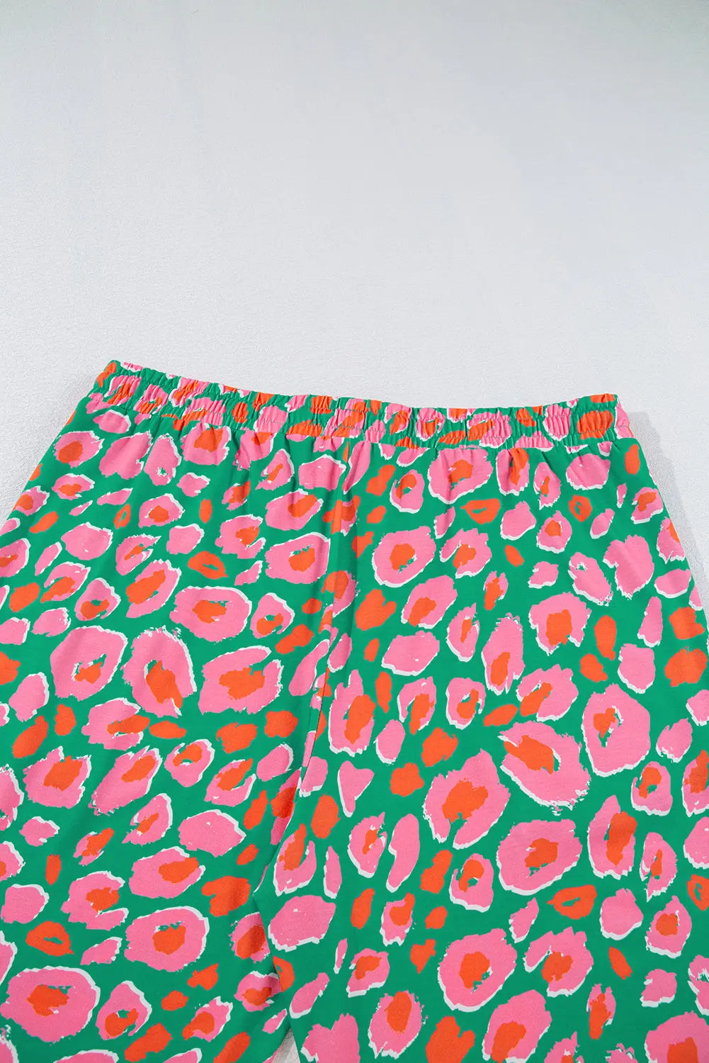 Green Plus Size Printed Long Sleeve and Trousers Lounge Set - eAura