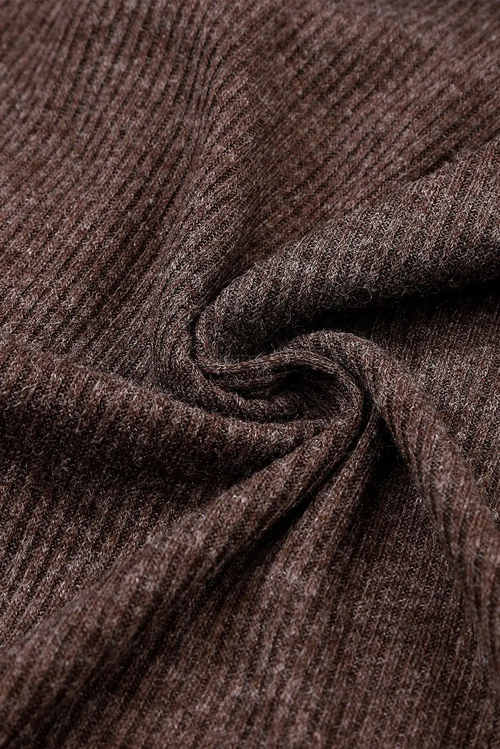 Green Ribbed Knit Collared Henley Top and Trousers Lounge Outfit eAura