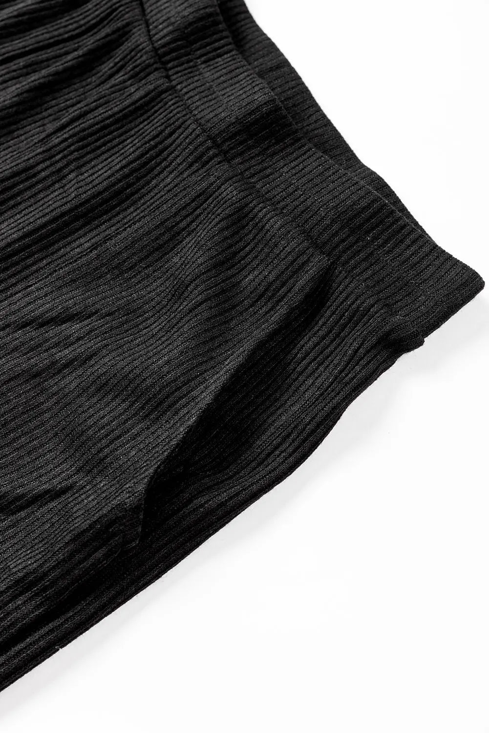 Green Ribbed Knit Collared Henley Top and Trousers Lounge Outfit eAura